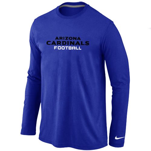 Nike Arizona Cardinals Authentic Font Long Sleeve NFL T-Shirt - Blue